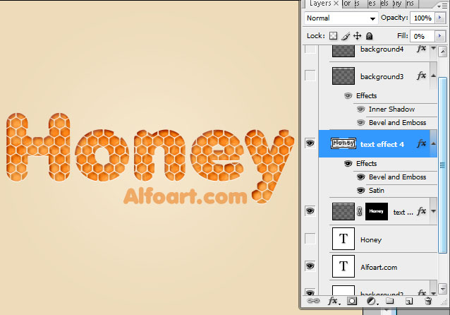Awesome digital Honey bubbles text effect, honey texture, Honeycomb, glossy drops. in Photoshop